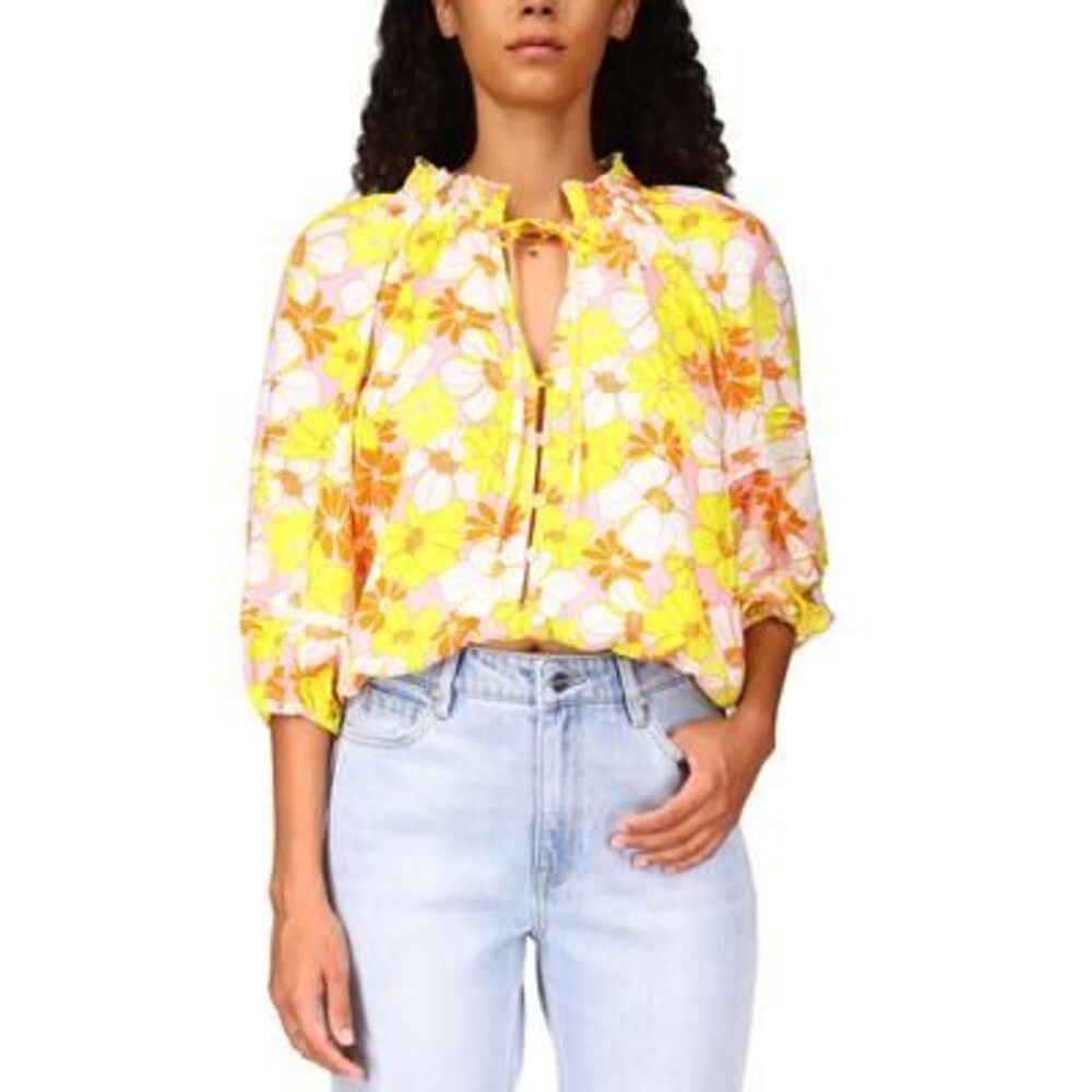 Sanctuary Don't Forget Floral Blouse In Sunny Days - L